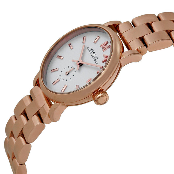 Marc by Marc Jacobs Baker White Dial Rose Gold-plated Ladies Watch MBM3248 - The Watches Men & CO #2