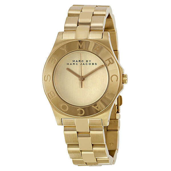 Marc by Marc Jacobs Blade Gold Dial Gold-tone Ladies Watch MBM3126 - The Watches Men & CO