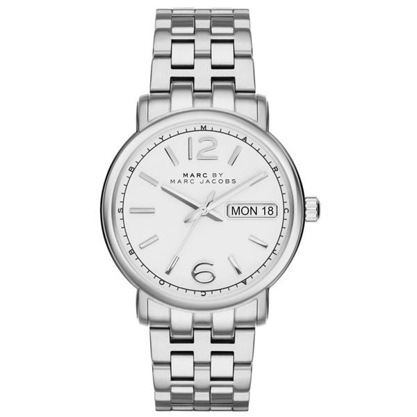 Marc by Marc Jacobs Fergus White Dial Stainless Steel Ladies Watch MBM8646 - The Watches Men & CO