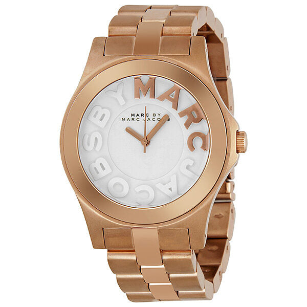 Marc by Marc Jacobs Rivera White Dial Rose Gold Ion-plated Unisex Watch MBM3135 - The Watches Men & CO