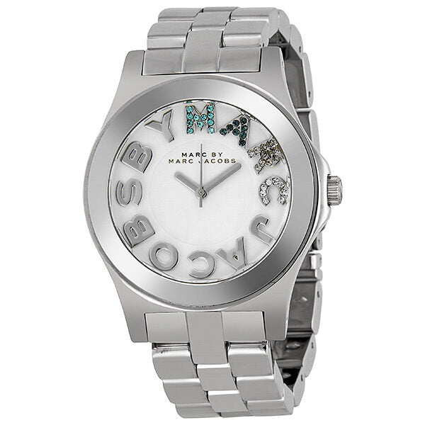 Marc by Marc Jacobs Rivera White Dial Stainless Steel Unisex Watch MBM3136 - The Watches Men & CO