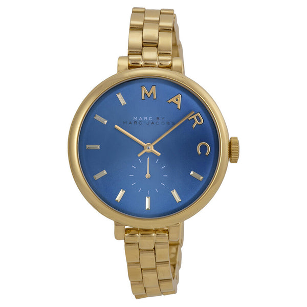 Marc by Marc Jacobs Sally Blue Dial Gold-tone Ladies Watch MBM3366 - The Watches Men & CO