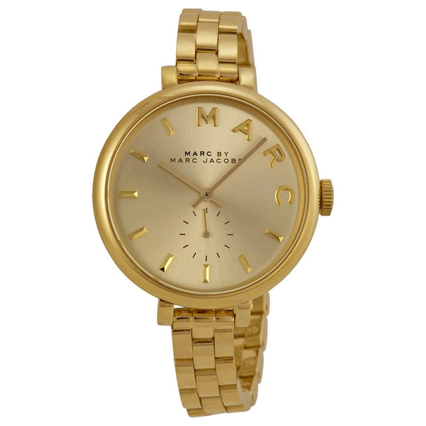 Marc Jacobs Sally Champagne Dial Gold 36mm Ladies Watch  MBM3363 - The Watches Men & CO