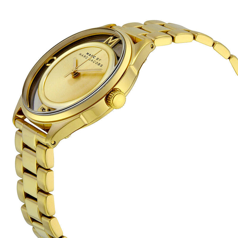 Marc by Marc Jacobs Tether Gold Dial Gold-tone Ladies Watch MBM3413 - The Watches Men & CO #2