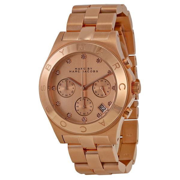 Marc by Marc Jacobs Blade Chronograph Rose Dial Ladies Watch MBM3102 - The Watches Men & CO