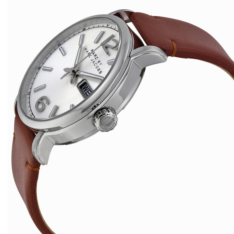 Marc by Marc Jacobs Fergus White Dial Brown Leather Men's Watch MBM5080 - The Watches Men & CO