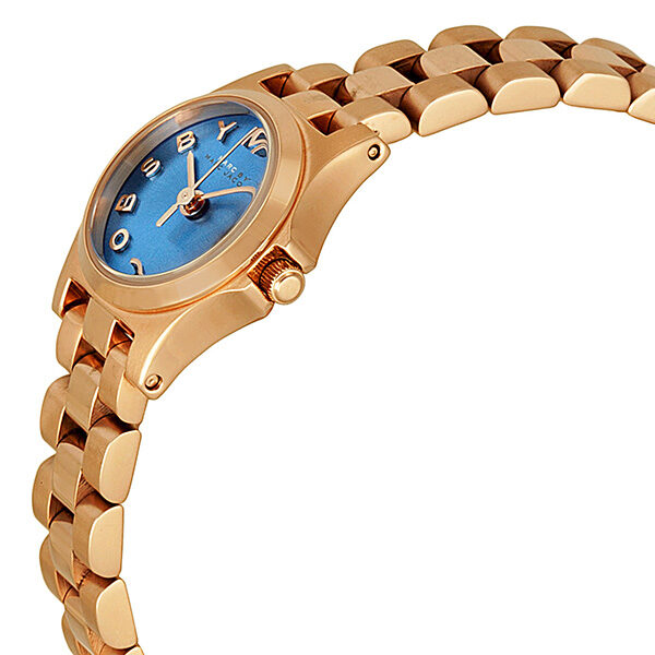 Marc by Marc Jacobs Henry Dinky Blue Dial Rose Gold-Tone Stainless Steel Ladies Watch MBM3204 - The Watches Men & CO #2