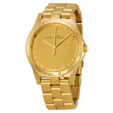 Marc by Marc Jacobs Henry Glossy Gold Dial Gold-Tone Stainless Steel Ladies Watch MBM3211 - The Watches Men & CO