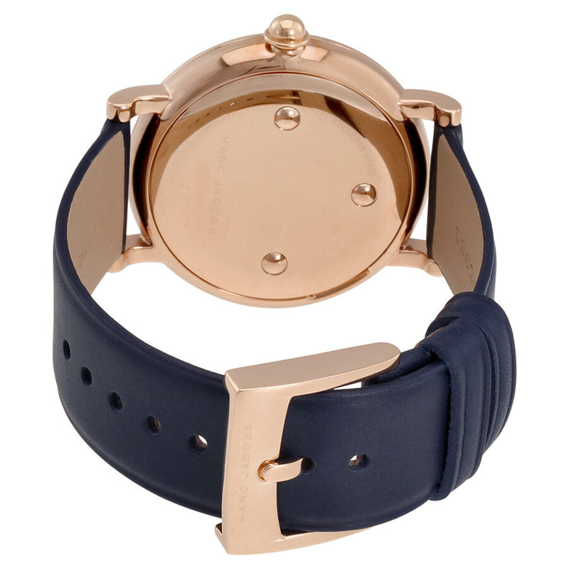 Marc Jacobs Roxy Navy Blue Dial Ladies Leather Watch MJ1534 - The Watches Men & CO #3