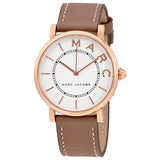 Marc Jacobs Roxy Silver Dial Ladies Cement Leather Watch MJ1533 - The Watches Men & CO