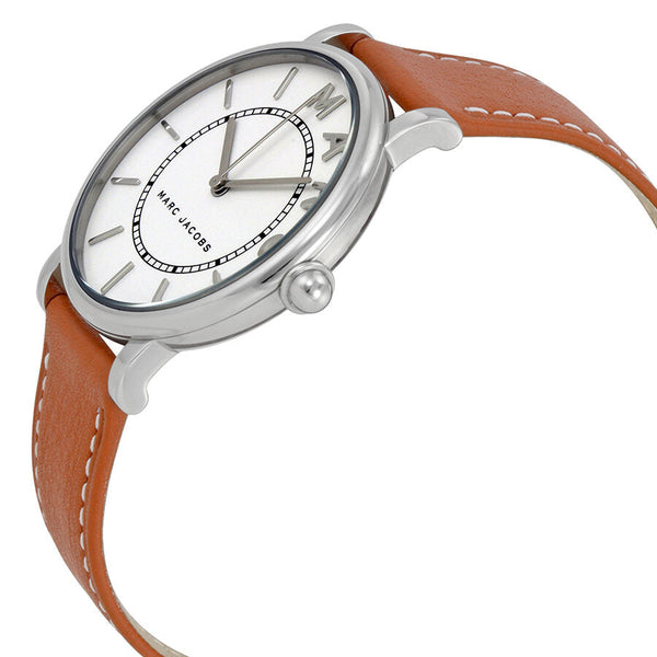 Marc Jacobs Roxy Quartz White Dial Brown Leather Ladies Watch MJ1571 - The Watches Men & CO #2