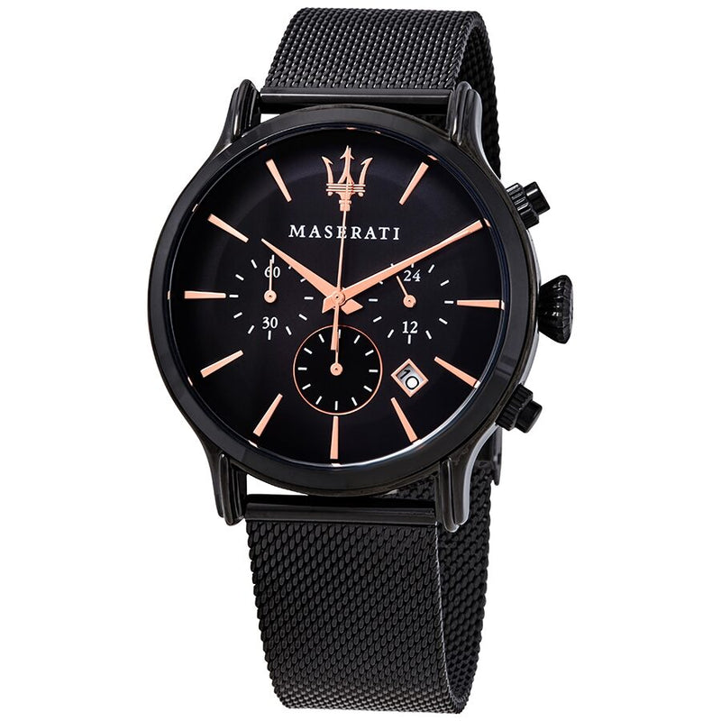 Maserati Epoca Chronograph Black Dial Men's Watch R8873618006 - The Watches Men & CO