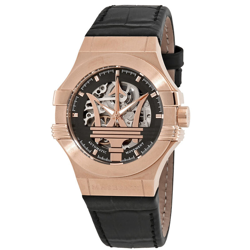 Maserati Potenza Automatic Black/Skeleton Dial Men's Watch R8821108002 - The Watches Men & CO