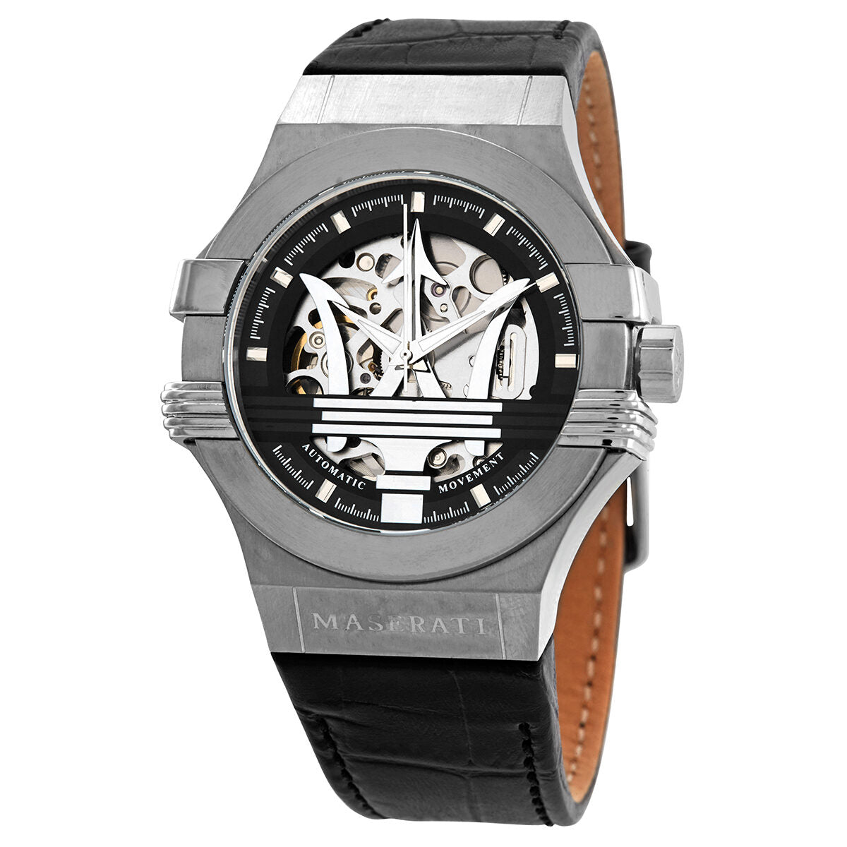 Maserati Potenza Automatic Black Skeleton Dial Men's Watch #R8821108038 - The Watches Men & CO