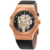 Maserati Potenza Automatic Black Skeleton Dial Men's Watch #R8821108039 - The Watches Men & CO