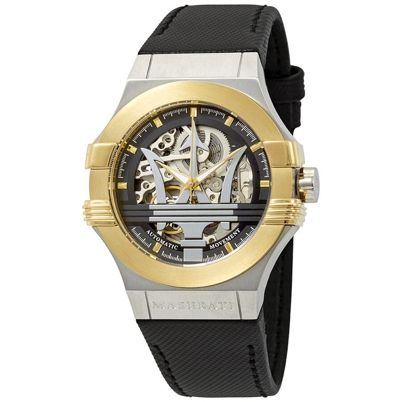 Maserati Potenza Automatic Skeleton Dial Men's Watch R8821108011 - The Watches Men & CO