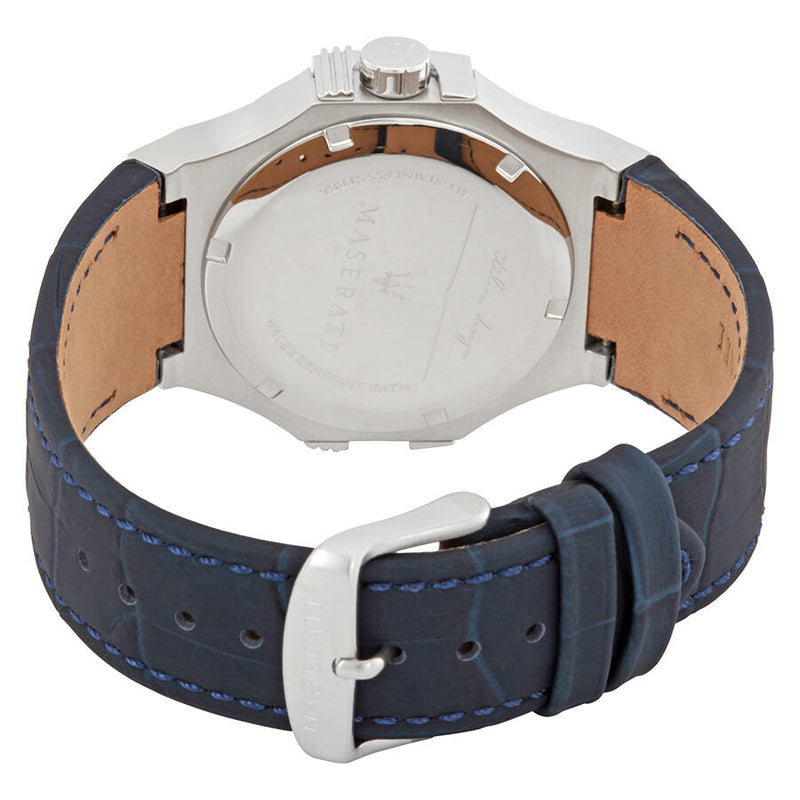 Maserati Potenza Blue Dial Blue Leather Men's Watch R8851108015 - The Watches Men & CO #3