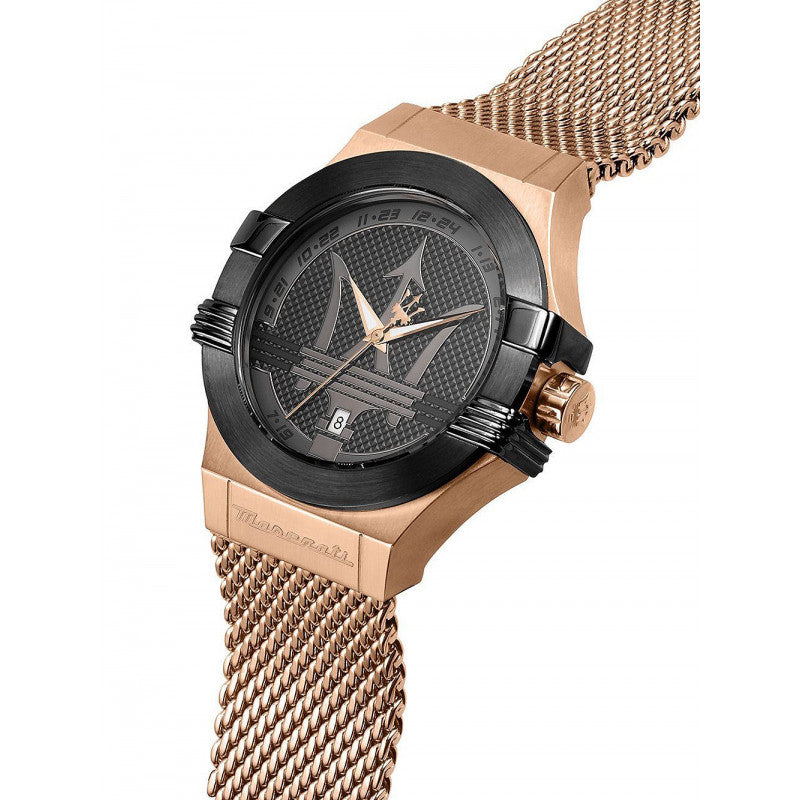 Maserati Potenza Rose Gold Mesh Bracelet  R8853108009 - The Watches Men & CO #2