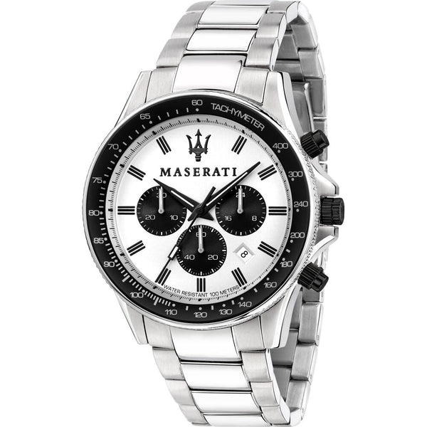 Maserati Sfida Chronograph Quartz White Dial Men's Watch R8873640003 - The Watches Men & CO