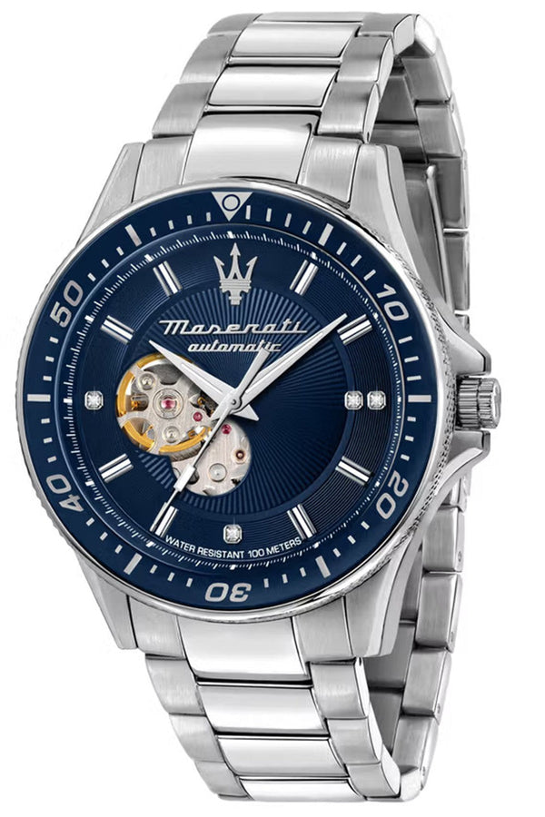 Maserati Sfida Diamond Silver Automatic Men's Watch  R8823140007 - The Watches Men & CO