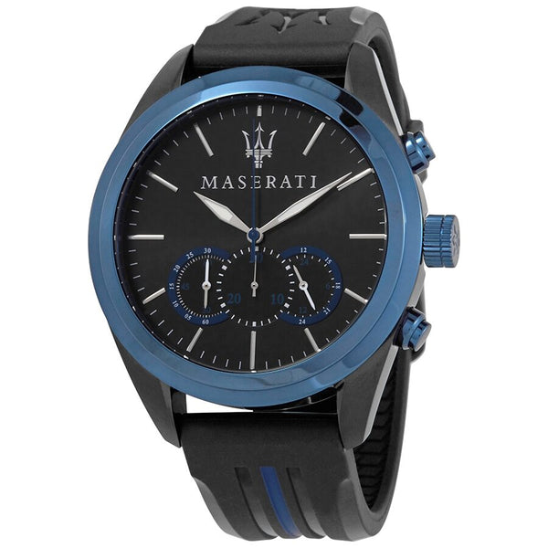 Maserati Traguardo Chronograph Black/Blue Dial Men's Watch #R8871612006 - The Watches Men & CO