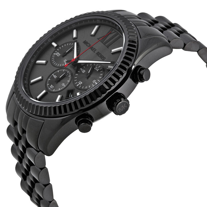 Michael Kors All Black Large Lexington Chronograph Bracelet Watch #MK8320 - The Watches Men & CO #2
