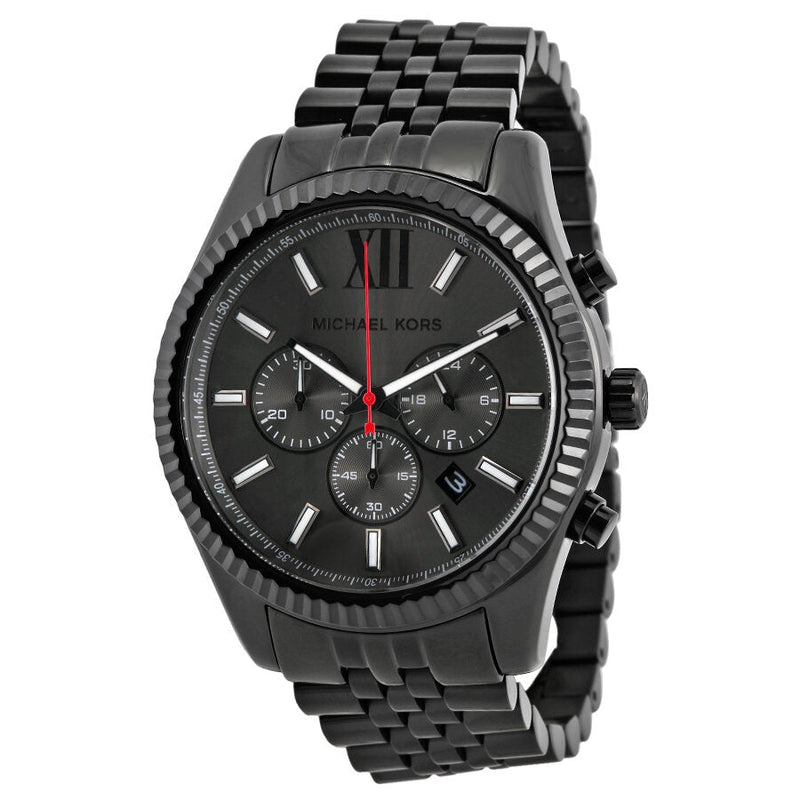 Michael Kors All Black Large Lexington Chronograph Bracelet Watch #MK8320 - The Watches Men & CO