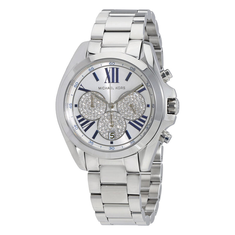 Michael Kors Bradshaw Silver Crystal Pave Dial Unisex Watch MK6320 - The Watches Men & CO