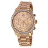 Michael Kors Brinkley Chronograph Rose Dial Ladies Watch MK6204 - The Watches Men & CO