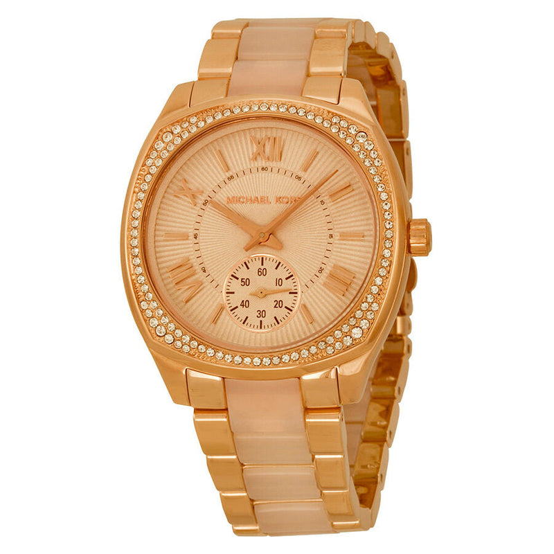 Michael Kors Bryn Rose Dial Rose Gold-tone Ladies Watch MK6135 - The Watches Men & CO
