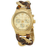 Michael Kors Chain Link Acrylic Gold-tone Ladies Watch MK4222 - The Watches Men & CO