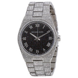 Michael Kors Channing Black Crystal Pave Stainless Steel Watch MK6089 - The Watches Men & CO