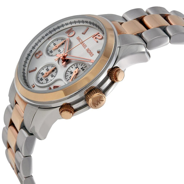 Michael Kors Chronograph Bracelet Silver-Tone Dial Ladies Watch MK5315 - The Watches Men & CO #2
