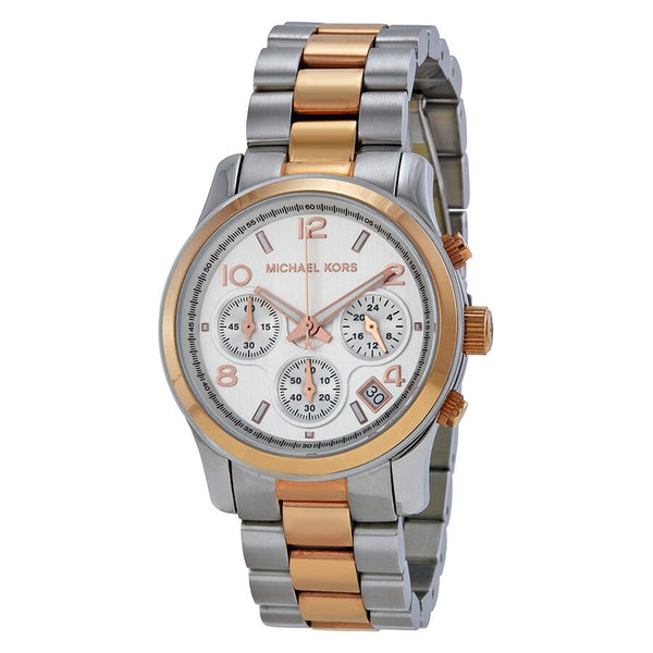 Michael Kors Chronograph Bracelet Silver-Tone Dial Ladies Watch MK5315 - The Watches Men & CO