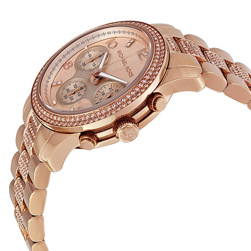 Michael Kors Chronograph Dial Rose Gold-tone Ladies Watch MK5827 - The Watches Men & CO #2