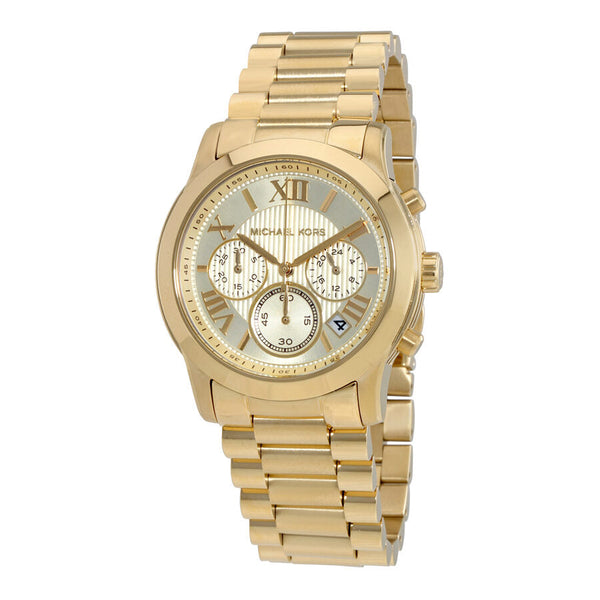 Michael Kors Cooper Chronograph Gold Dial Ladies Watch MK6274 - The Watches Men & CO