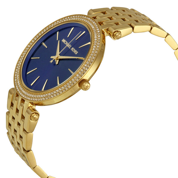 Michael Kors Darci Blue Dial Gold-tone Ladies Watch MK3406 - The Watches Men & CO #2