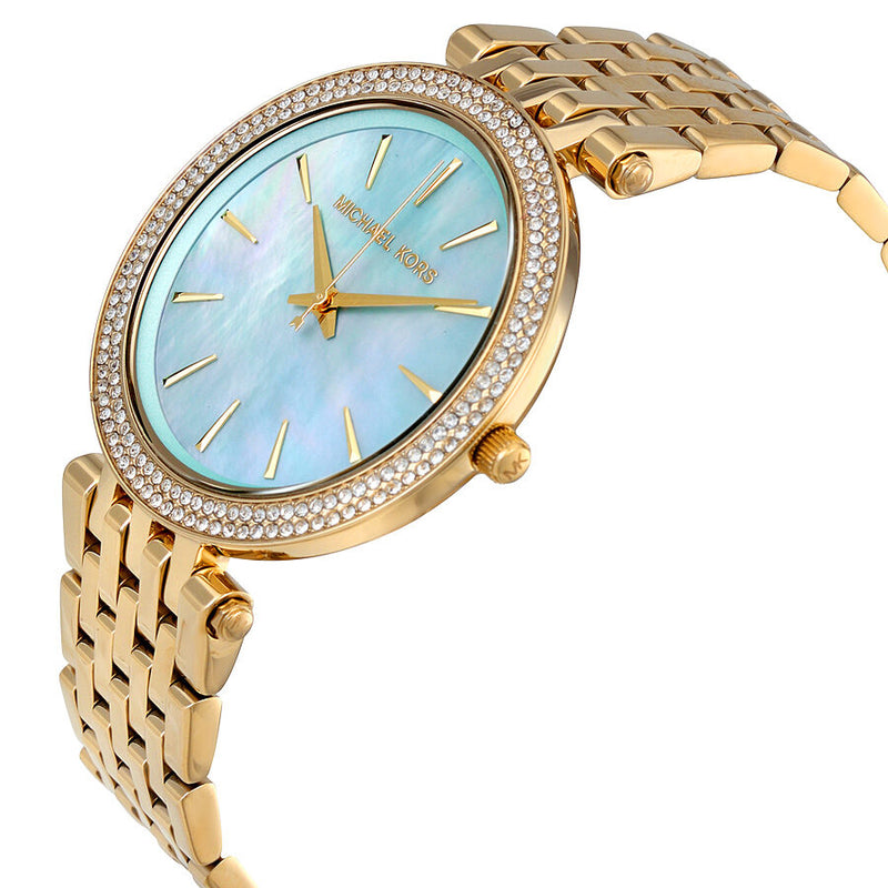 Michael Kors Darci Blue Green Mother of Pearl Dial Ladies Watch MK3498 - The Watches Men & CO #2