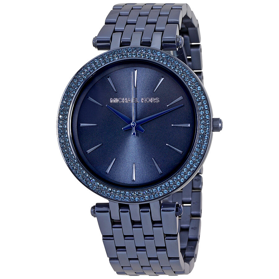 Michael Kors Darci Blue Sunray Dial Ladies Watch MK3417 - The Watches Men & CO