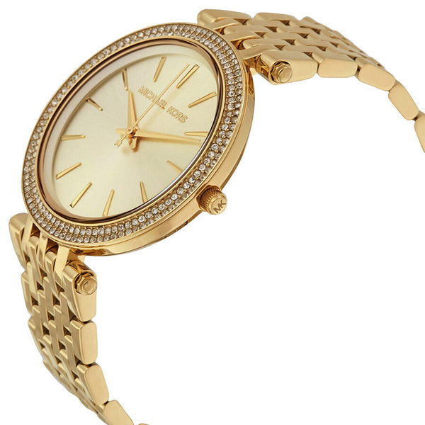 Michael Kors Darci Glitz Gold Dial Pave Bezel Ladies Watch #MK3191 - The Watches Men & CO #2