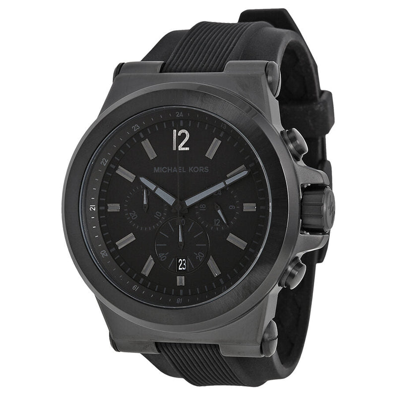 Michael Kors Dylan Black Silicone Strap Men's Watch MK8152 - The Watches Men & CO