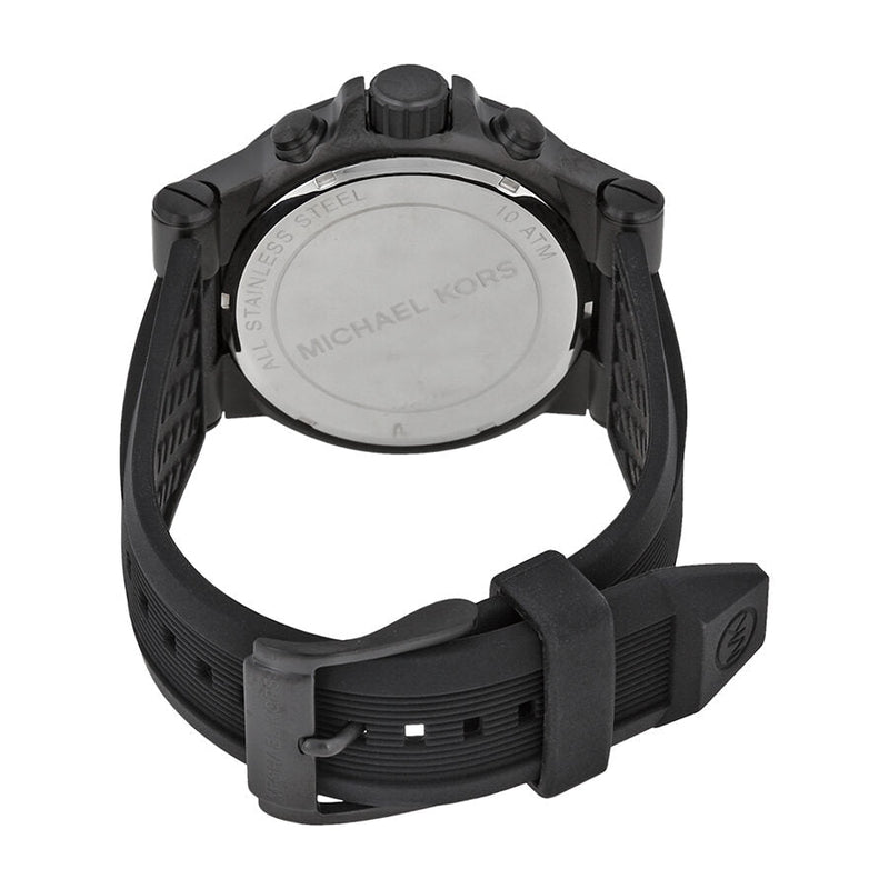Michael Kors Dylan Black Silicone Strap Men's Watch MK8152 - The Watches Men & CO #3
