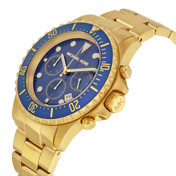 Michael Kors Everest Chronograph Navy Dial Gold-tone Men's Watch MK8267 - The Watches Men & CO #2