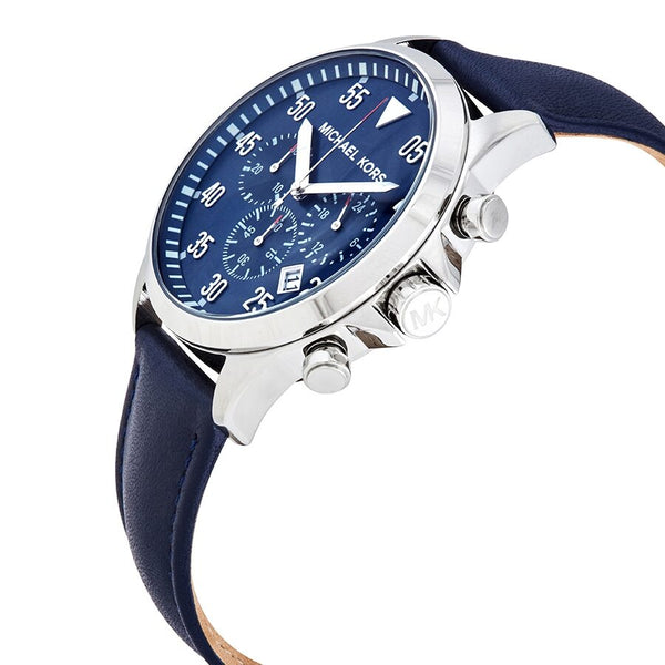 Michael Kors Gage Chronograph Quartz Blue Dial Men's Watch MK8617 - The Watches Men & CO #2