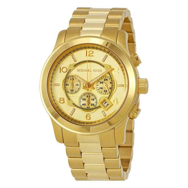 Michael Kors Runway Chronograph Champagne Dial Men's Watch #MK8077 - The Watches Men & CO