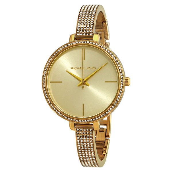 Michael Kors Jaryn Crystal Gold Sunray  Dial Ladies Watch #MK3784 - The Watches Men & CO