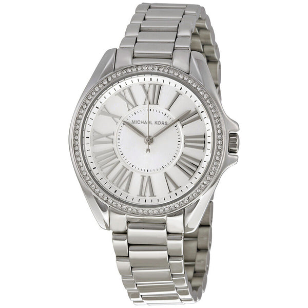 Michael Kors Kacie Silver Dial Stainless Steel Ladies Watch MK6183 - The Watches Men & CO