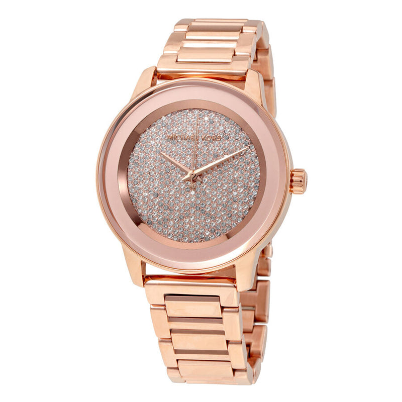 Michael Kors Kinley Pave Rose Dial Ladies Watch #MK6210 - The Watches Men & CO