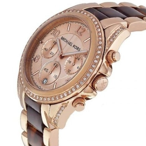 Michael Kors Blair Chronograph Dial Rose Gold Ladies Watch MK5859 - The Watches Men & CO #2