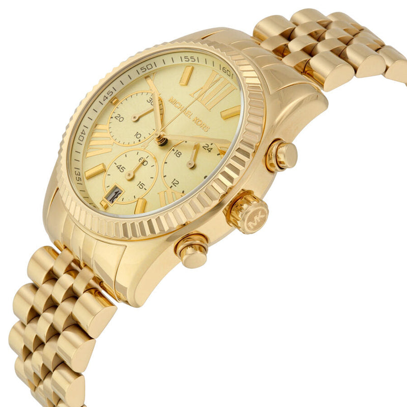 Michael Kors Lexington Chronograph Champagne Dial Ladies Watch #MK5556 - The Watches Men & CO #2
